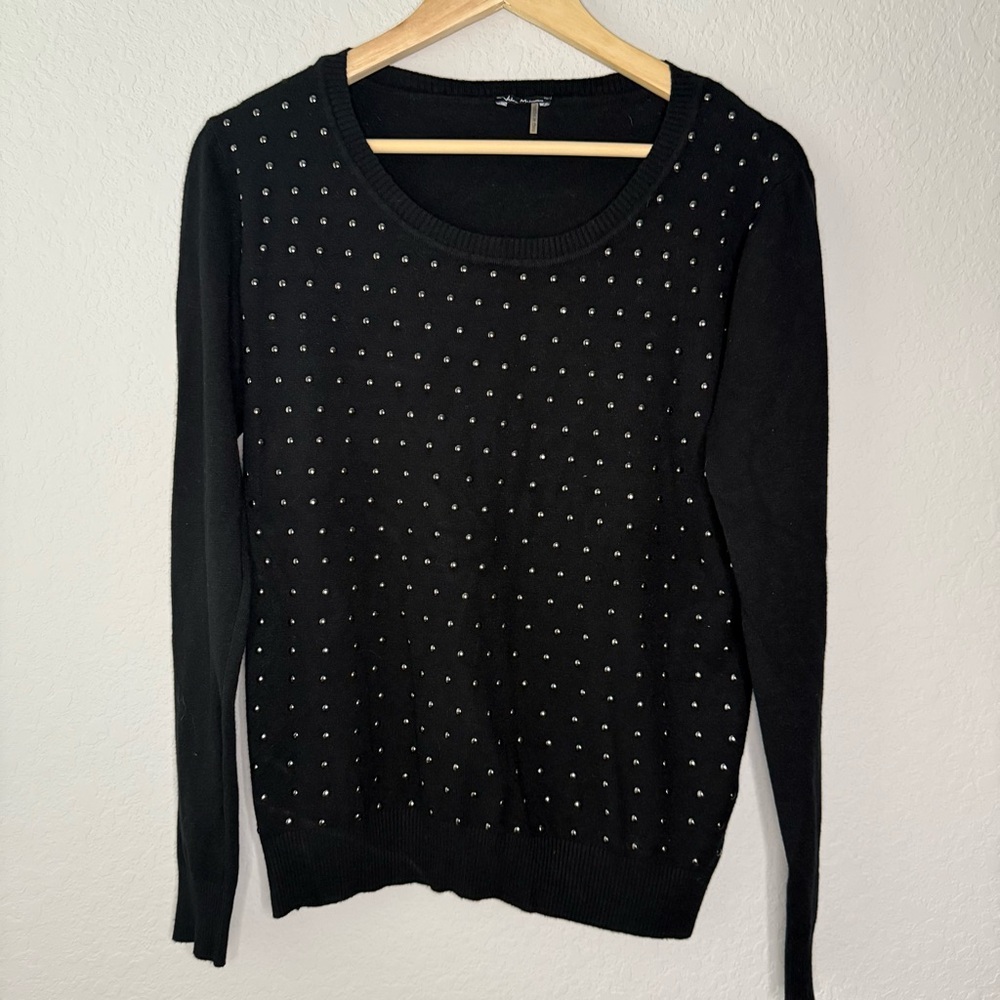 Vila Milano Black Studded Sweater‎